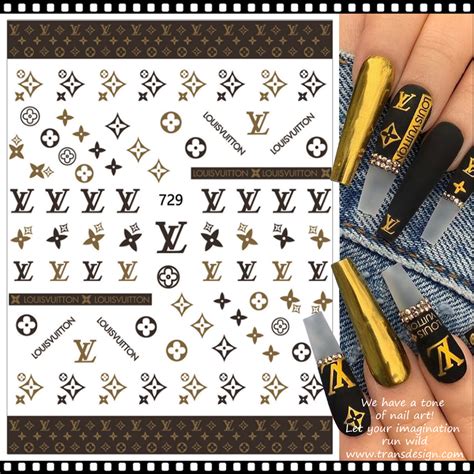 louis vuitton white nails|louis vuitton nail transfer foil.